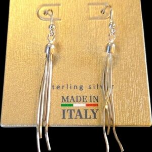 Italian Sterling Silver Tassel Earrings